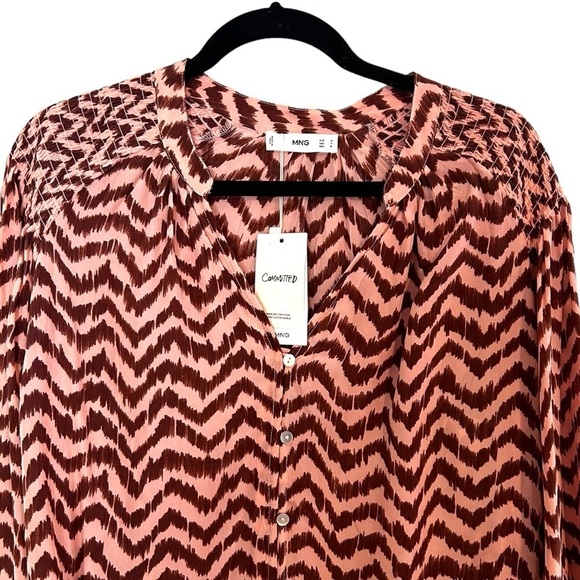 Mango Bicolour Print Blouse - Picture 7 of 15